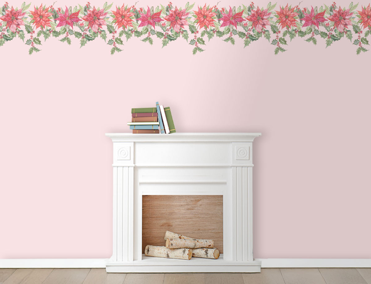 Pink Poinsettia Wallpaper Collection 1-12 (Printable Download)